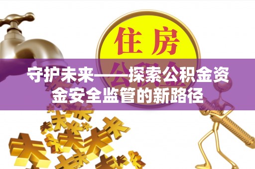 平武守护未来——探索公积金资金安全监管的新路径